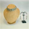 Western Trendy Ovel shape Bead Choker with oxidised plating