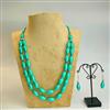 Western Trendy Ovel shape Bead Necklace with oxidised plating