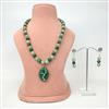 Western Green Jade Necklace with Tree of Life Pendant