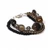 Western Multi layer Glass Beads And SPS Stone Bracelet