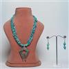 Western Aqua Beaded Necklace Set