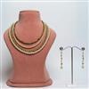 Western Elegant Layered Pearl And Golden Bead Necklace Set
