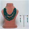 Western Multi Strand Green Beaded Necklace Set