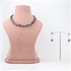 Western Purple and Iridescent Crystal Necklace and Earring Set