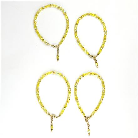 Western Faceted Yellow Crystal Anklet