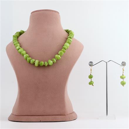 Western Green Semi Precious Stone Necklace and Earring Set