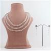 Western Multi Strand Clear Faceted Crystal Necklace and Earring Set