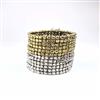 Western Multi Tone Beaded Coil Bracelet