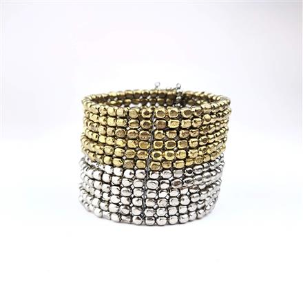 Western Multi Tone Beaded Coil Bracelet