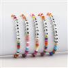 Western Colorful Custom Letter Bead Stackable Bracelet Set Of 5