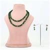 Western Emerald Green Faceted Glass Bead Necklace Set