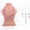 Western Pink Semi Precious Dyed Stone Chip Necklace Set