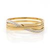 Western Anti Tarnish Steel Kada With Gold Plating