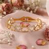 Western Anti Tarnish Steel Kada With Gold Plating