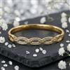 Western Anti Tarnish Steel Kada With Gold Plating