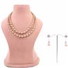 Western Glass Beads Necklace With Rhodium Plating