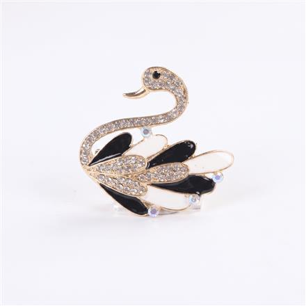 Western Birds Brooch With Gold Plating