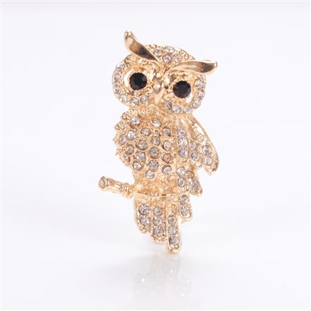 Western Birds Brooch With Gold Plating