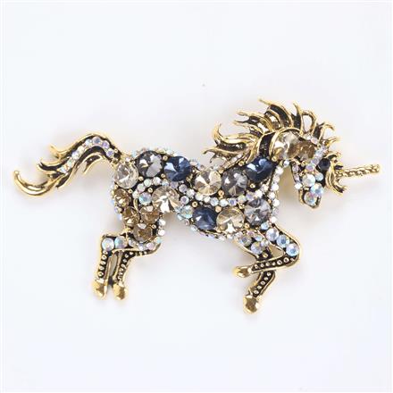 Western Birds Brooch With Gold Plating
