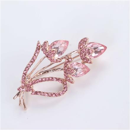 Western Trendy Brooch With Rose Gold Plating