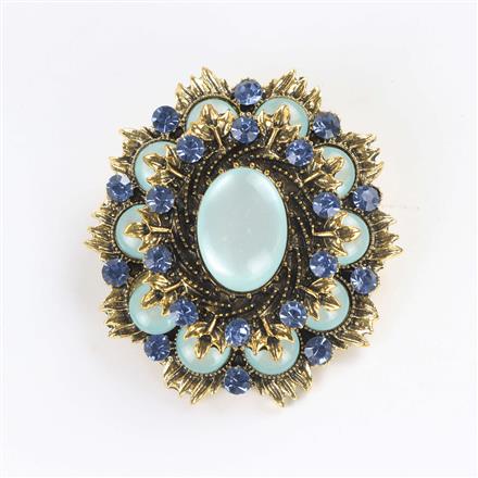 Western Trendy Brooch With Gold Plating
