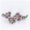 Western Floral Brooch With Rhodium Plating