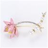 Western Floral Brooch With Gold Plating