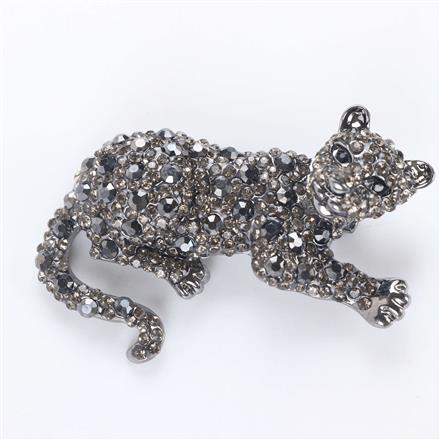 Western Birds Brooch With Black Plating