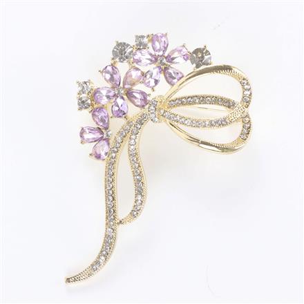 Western Trendy Brooch With Gold Plating