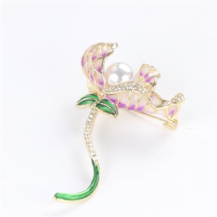 Western Trendy Brooch With Gold Plating
