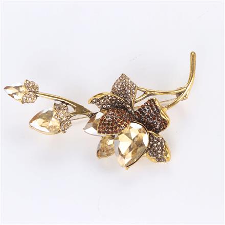 Western Trendy Brooch With Gold Plating