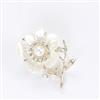Western Floral Brooch With Rhodium Plating