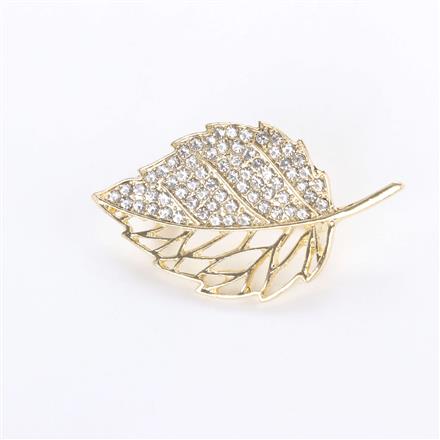 Western Floral Brooch With Gold Plating