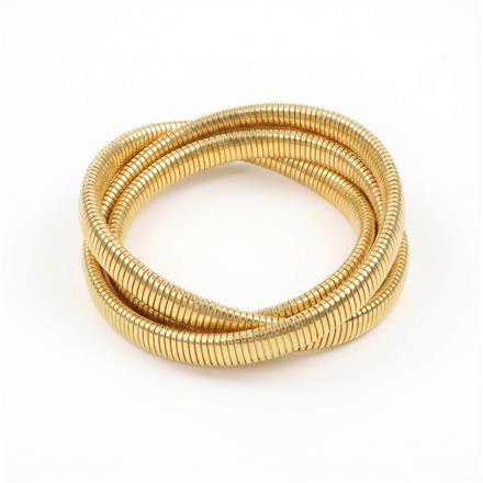 Western Stretchable Bracelet With Gold Plating