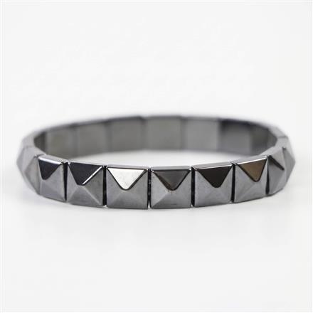 Western Unisex Stretchable Bracelet With Black Plating
