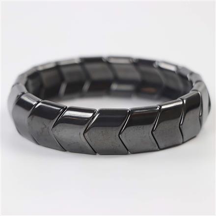 Western Unisex Stretchable Bracelet With Black Plating