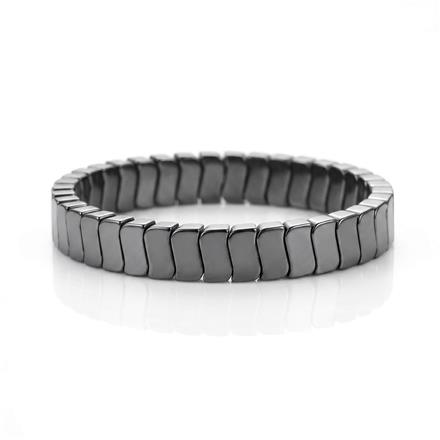 Western Unisex Stretchable Bracelet With Black Plating