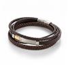 Western Unisex Leather Bracelet With Rhodium Plating