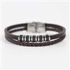 Western Unisex Leather Bracelet With Rhodium Plating