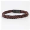 Western Unisex Leather Bracelet With Black Plating