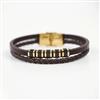 Western Unisex Leather Bracelet With Gold Plating