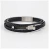 Western Unisex Leather Bracelet With Rhodium Plating