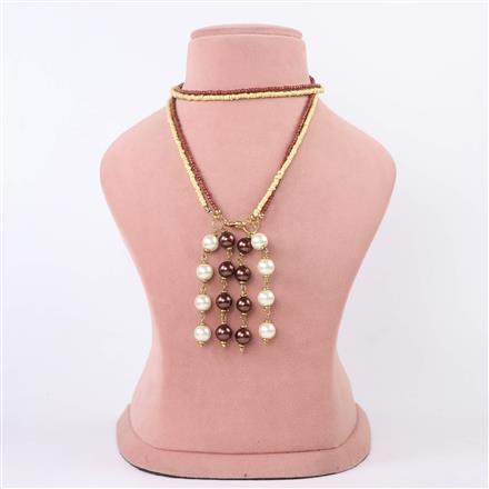 Western Pearl Necklace With Gold Plating