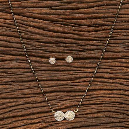 American Diamond Delicate Mangalsutra with 2 Tone Plating