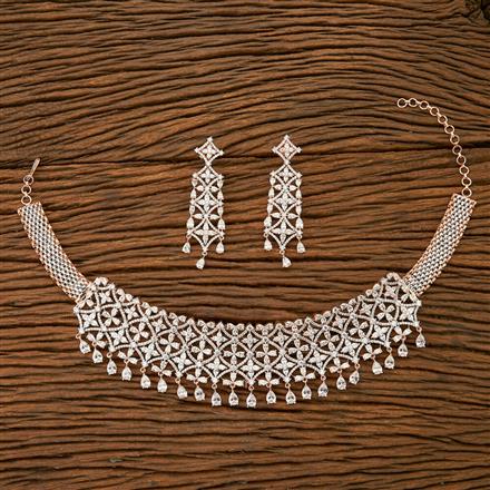 CZ Choker Necklace with rose gold plating