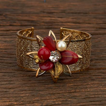 Western Broad Kada With Mehndi Plating