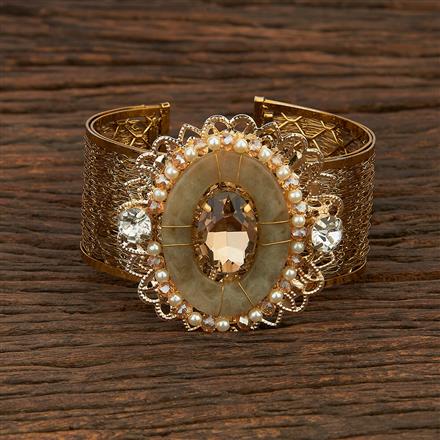 Western Broad Kada With Mehndi Plating