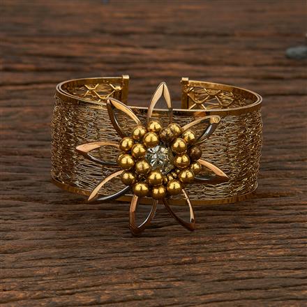 Western Broad Kada With Mehndi Plating