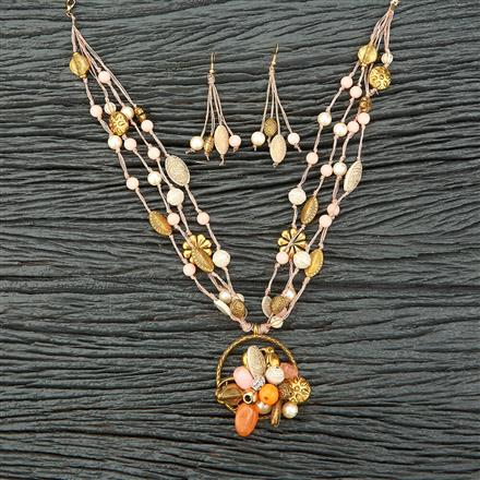 Western Fancy Necklace With Mehndi Plating