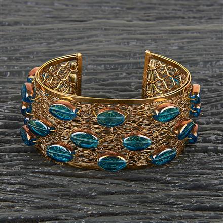 Western Broad Kada With Gold Plating